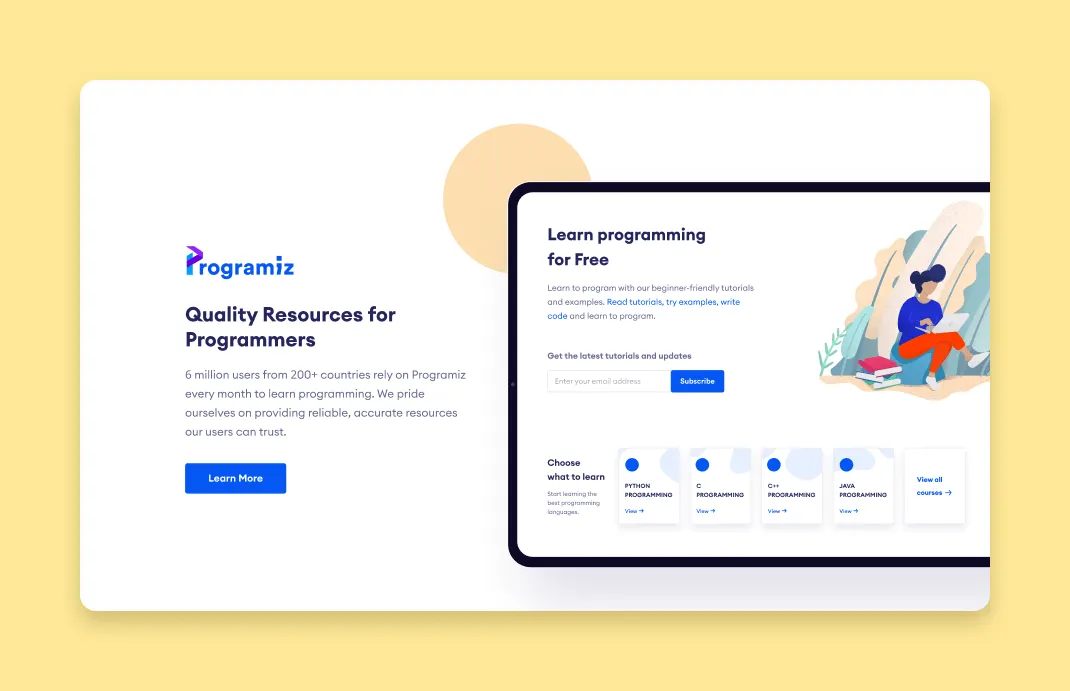 Layout for the first featured product.