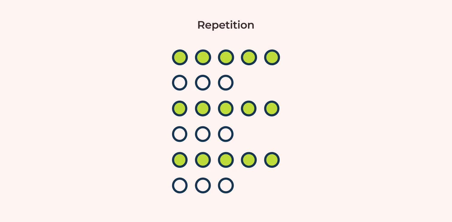 design principle: repetition and its example illustrated