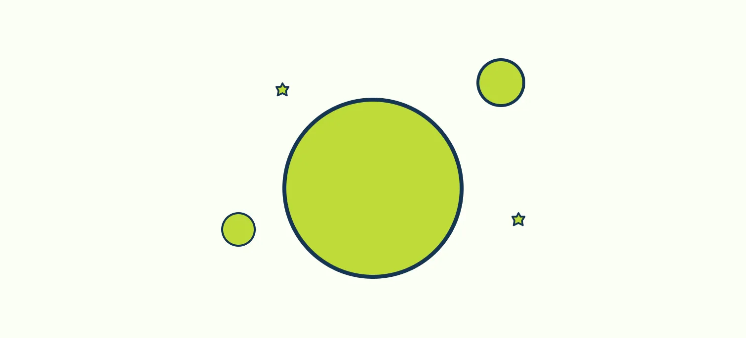 white space design principle example to create illusion of space and planets