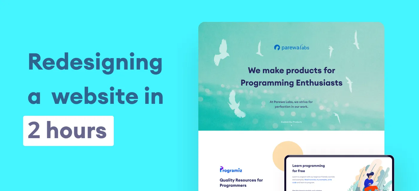 How I redesigned my company website in 2 hours and you can too.