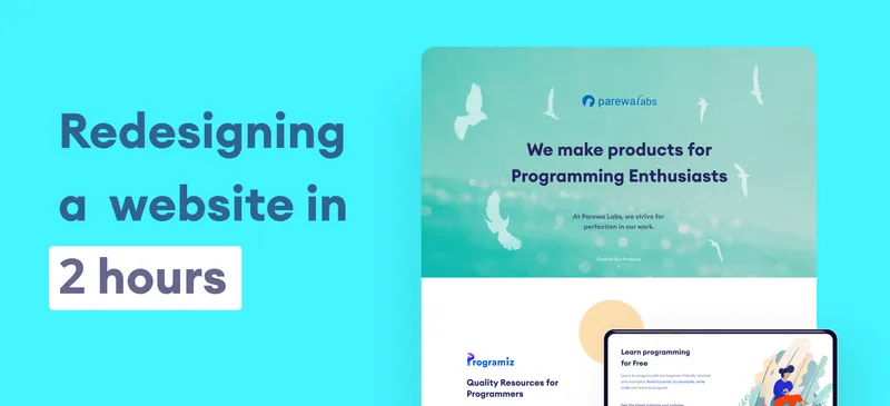How I redesigned my company website in 2 hours and you can too.