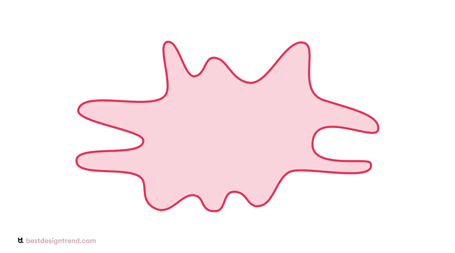 type of shape: organic shape of amoeba