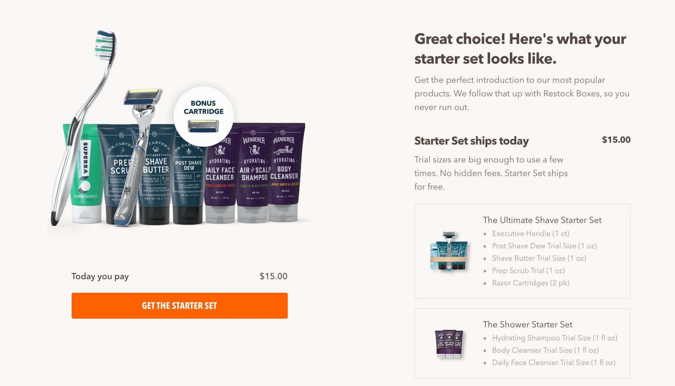 example of emphasis in product for an ecommerce site