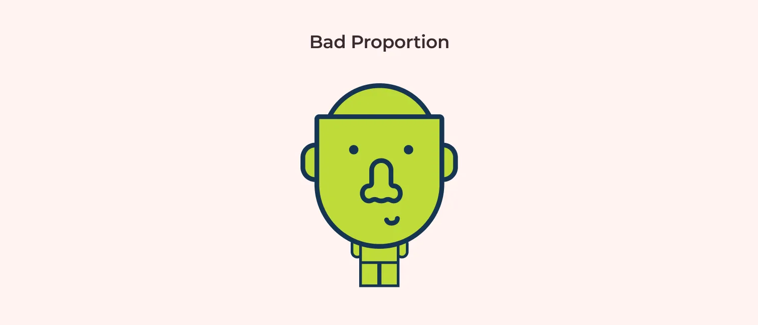 Example of bad proportion in design