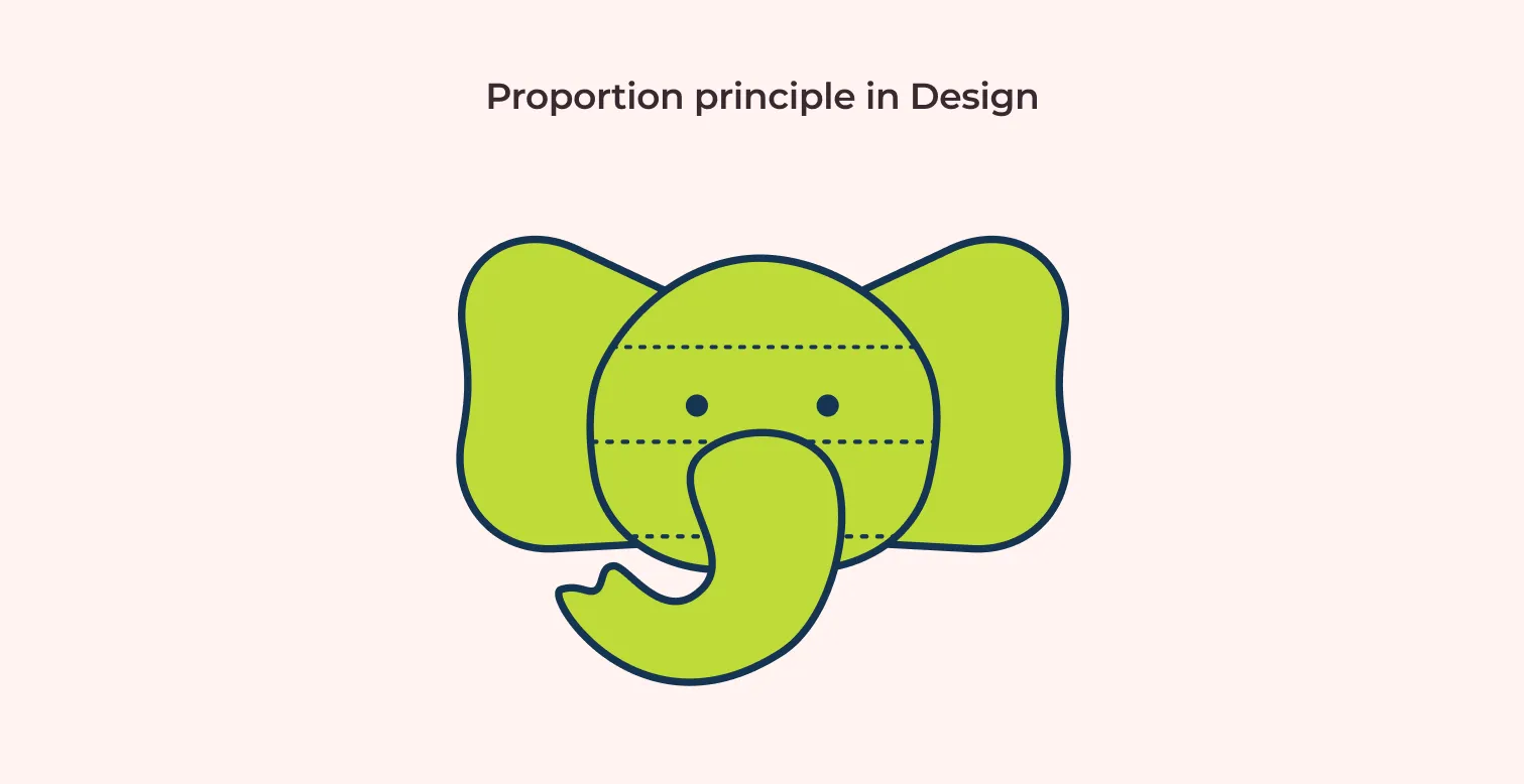 Example of proportion in design using elephant