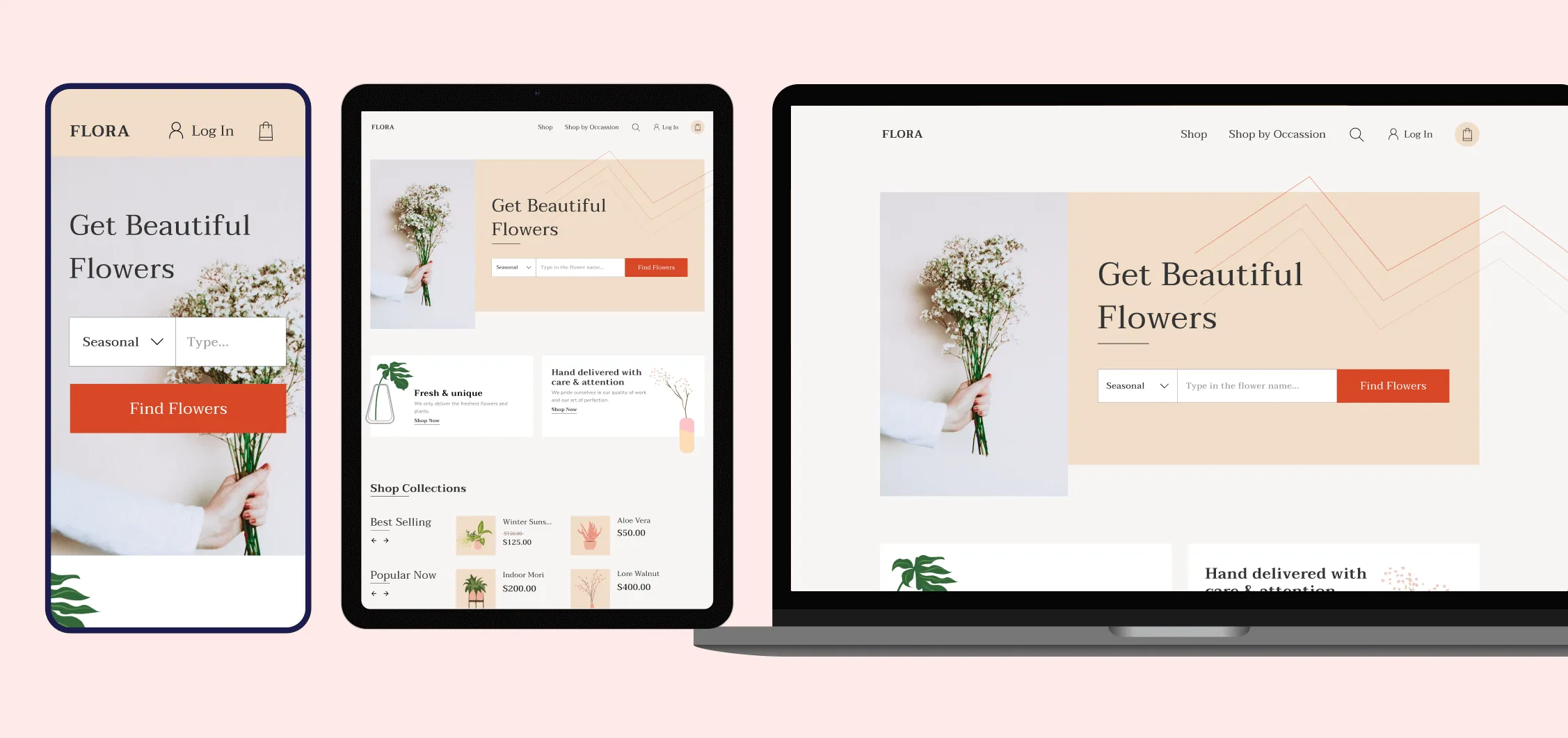 Flora online flower shop responsive design
