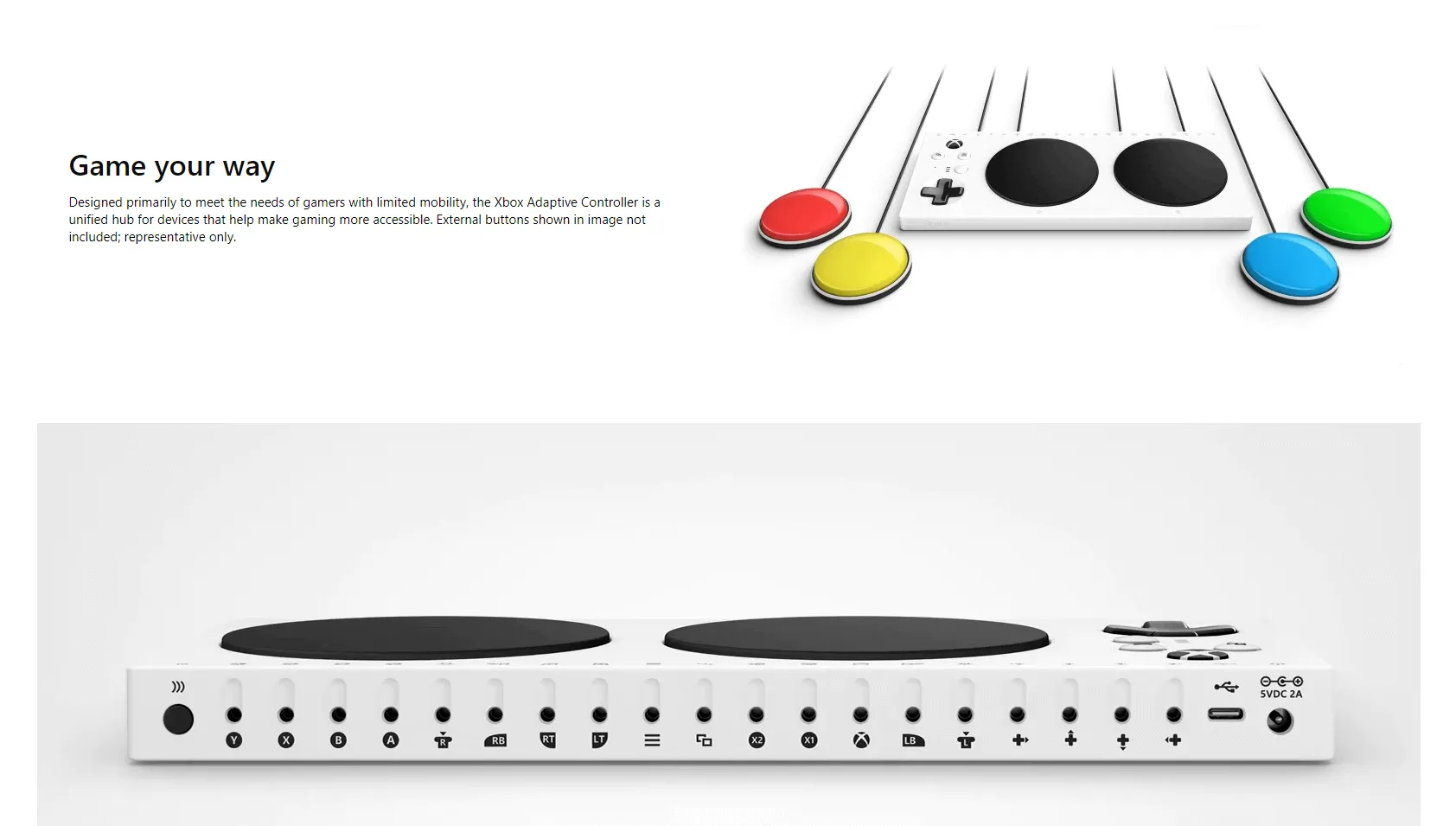 microsoft adaptive controller is a good exxample of accessibility in product design