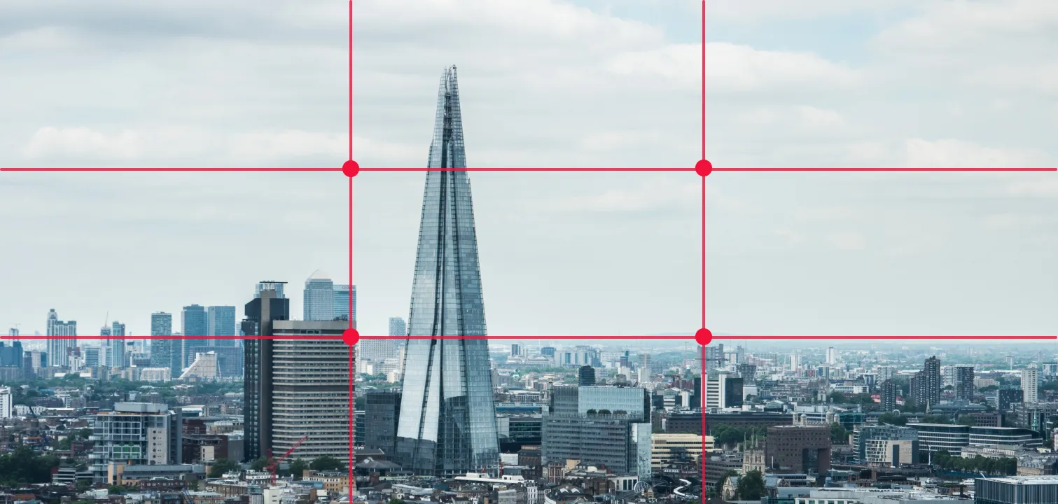 rule of thirds which needs to be applied in a city scape