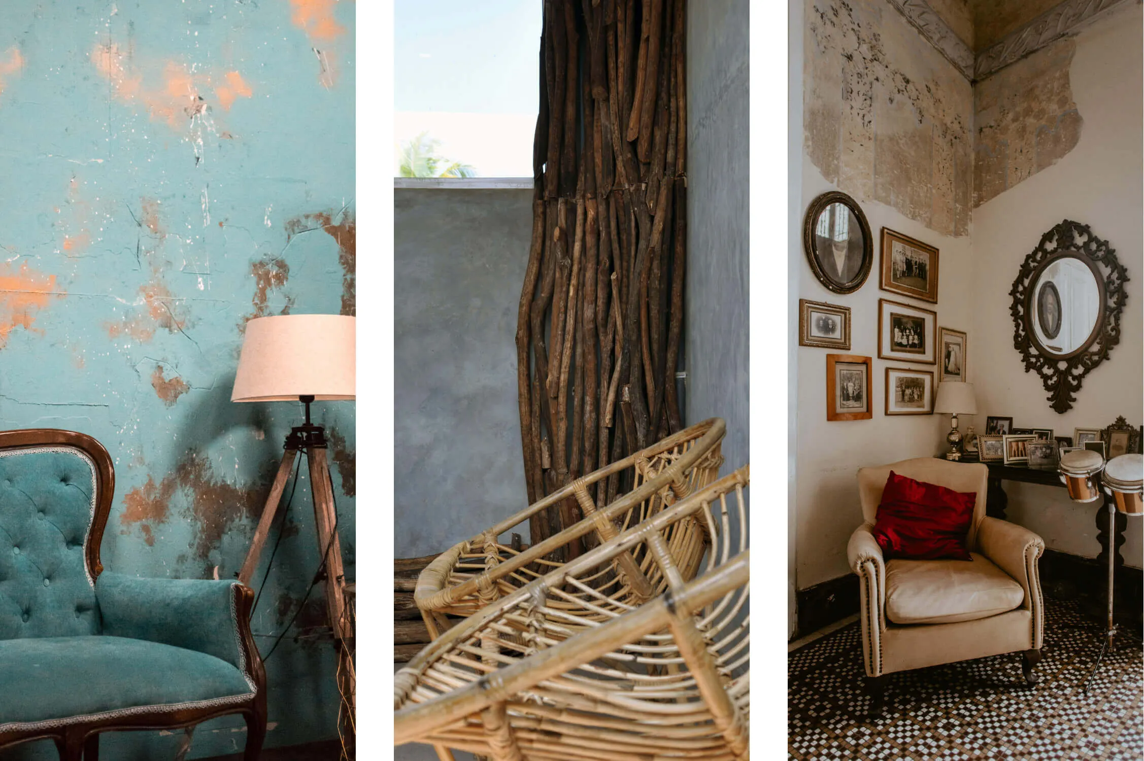 wabi-sabi for interior-design: three examples