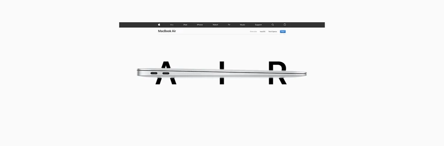 Whitespace apple website ui ux